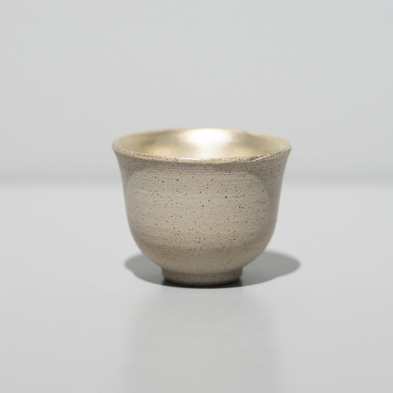 伊藤成二 / 白 茶杯（内銀彩）