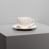 高橋奈己 / 白磁カップ＆ソーサー（一点物）