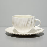 高橋奈己 / 白磁カップ＆ソーサー（一点物）