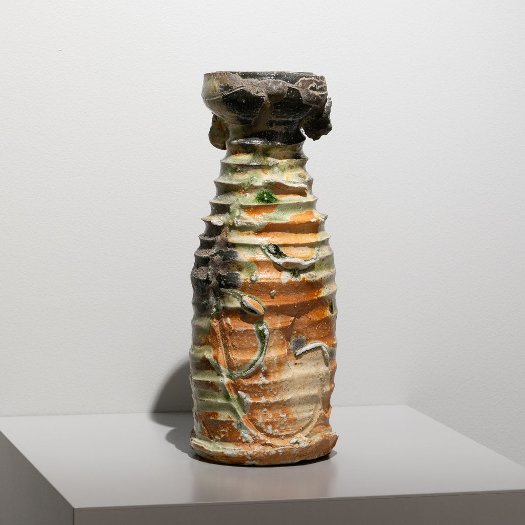 中村 秋峰 阿波筒 掛花入 中村 秋峰 阿波筒 掛花入