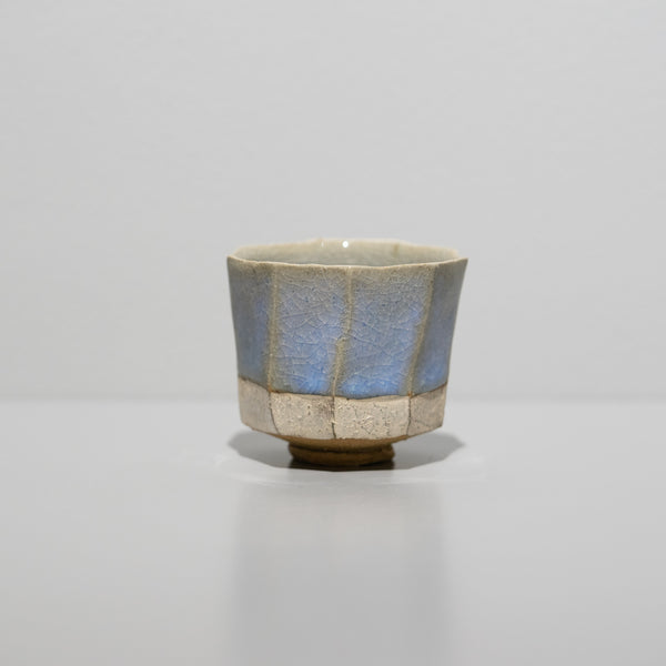 <tc>Hosai Matsubayashi / Sake Cup Geppaku Glaze (Silver Paint)</tc>