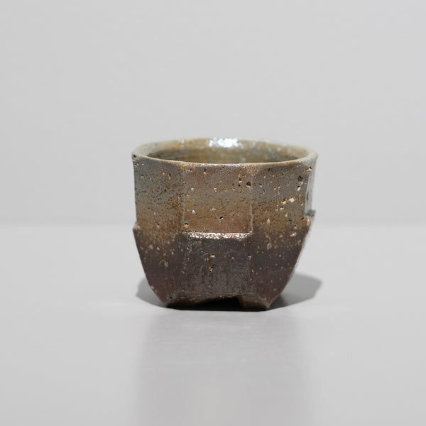 <tc>Syo Fujita / Sai Bizen Sake Cup with Faceted Sides</tc>