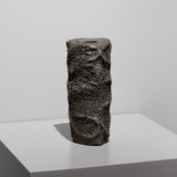 <tc>Hideki Yamamoto / Blue-Grey Ice Crackle Pattern Triangular Flower Vase</tc>