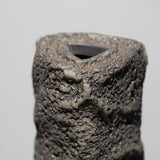 <tc>Hideki Yamamoto / Blue-Grey Ice Crackle Pattern Triangular Flower Vase</tc>