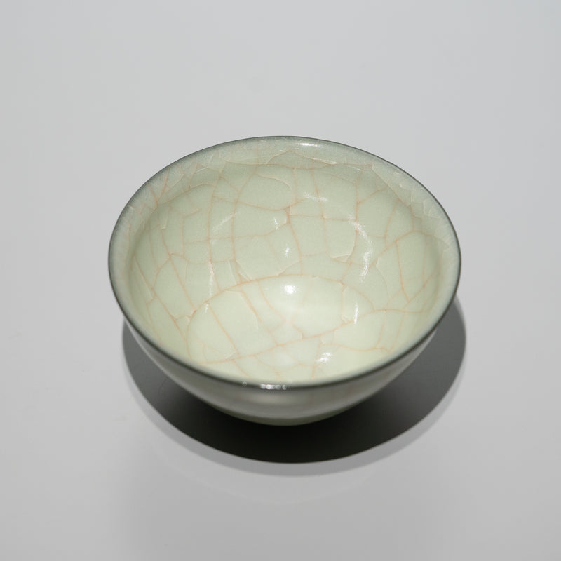 木村展之 / 米色瓷茶碗（一点物）