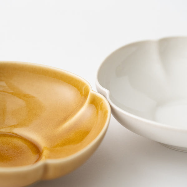 <tc>Mizu-mizu Mokko Bowl Pair (Mustard & White)</tc>