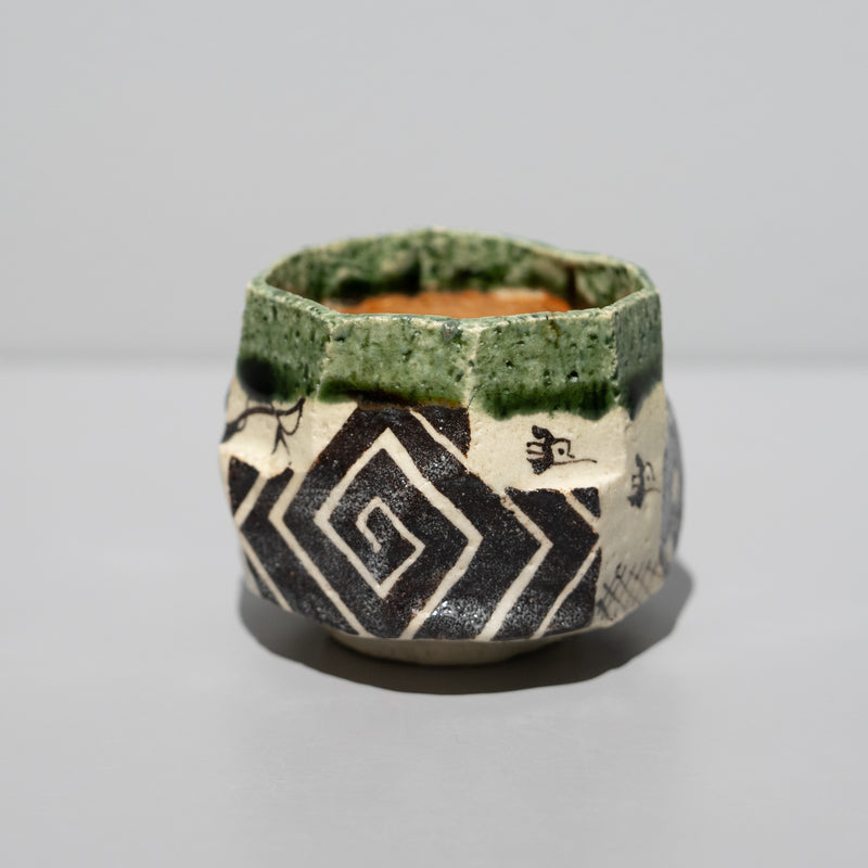 澤克典 / 織部 ぐい呑（一点物） – HULS GALLERY TOKYO | 現代工芸