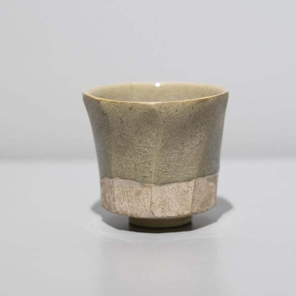 <tc>Hosai Matsubayashi / Sake Cup Geppaku Glaze (Silver Paint)</tc>