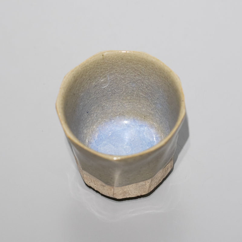 <tc>Hosai Matsubayashi / Sake Cup Geppaku Glaze (Silver Paint)</tc>