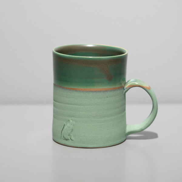 熊本象 / 掛け分けマグ 猫 Green