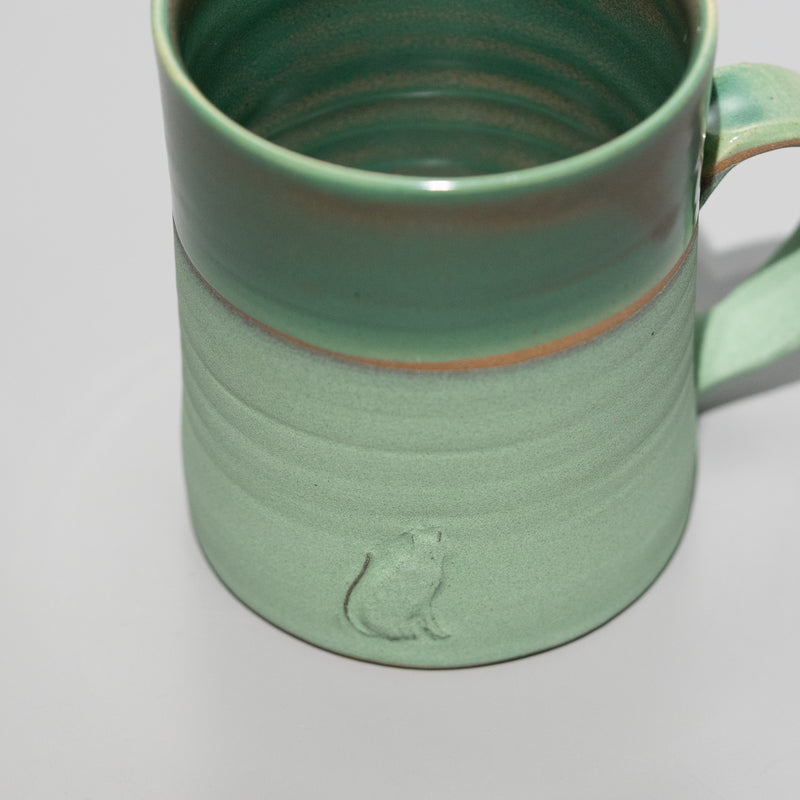 <tc>Sho Kumamoto / Two-tone Mug Cat (Green)</tc>