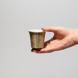 【酒器展】吉田幸央 / 彩色金彩 盃 ストライプ（一点物）