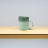 <tc>Sho Kumamoto / Two-tone Mug Cat (Green)</tc>