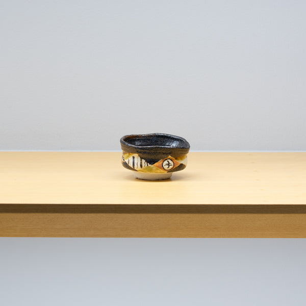 【酒器展】西岡悠 / 織部四彩ぐい呑（一点物）