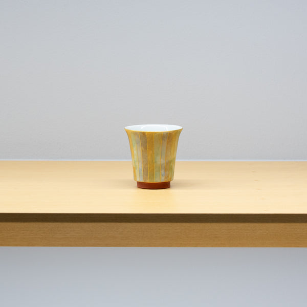 【酒器展】吉田幸央 / 彩色金彩 盃 ストライプ（一点物）
