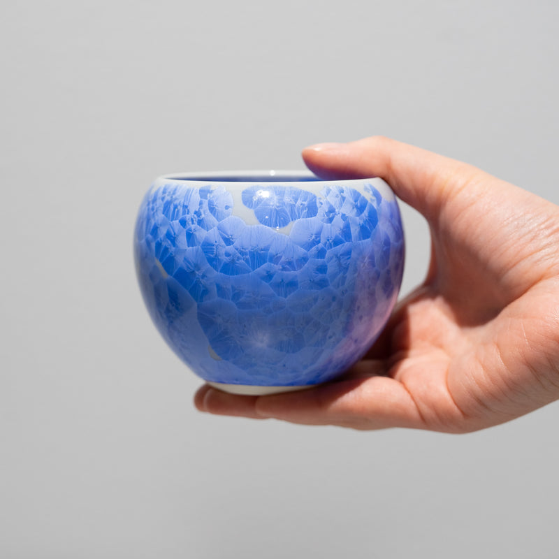 花結晶（青）お茶呑茶碗