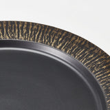 <transcy>Carved Pattern Dinner Plate (Black)</transcy>