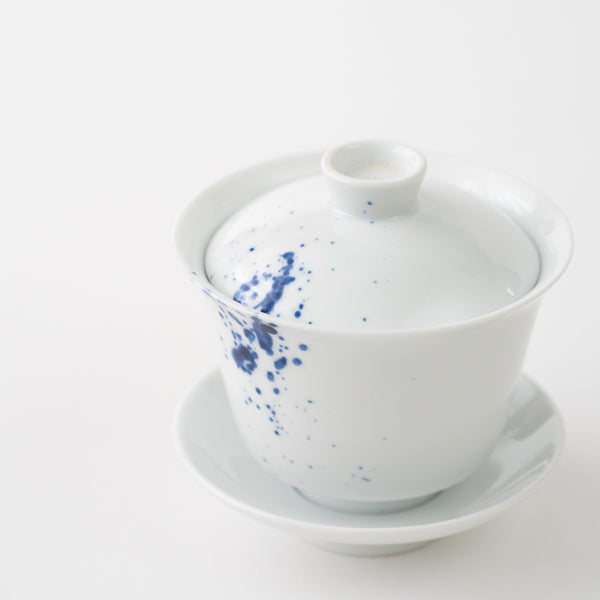 <transcy>Tea Cup with Lid & Saucer / Ink Spray</transcy>