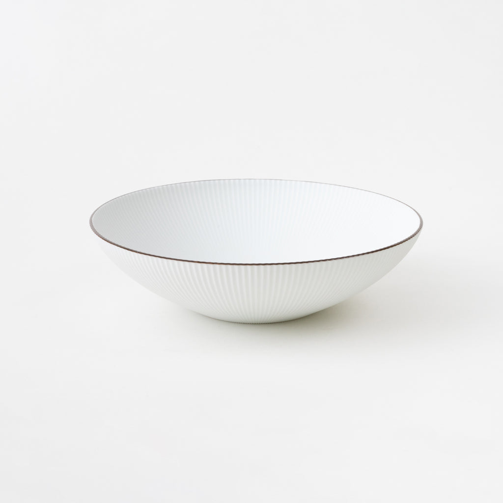 鎬和皿（S）ふち錆あり 白磁ブラスト BOWL/Lふち錆あり 白磁ブラスト 鎬 – 現代工芸 | TOKYO GALLERY HULS 食器