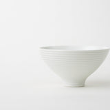 白磁千段 丸高台飯碗（大） - HULS GALLERY TOKYO | 現代工芸ギャラリー