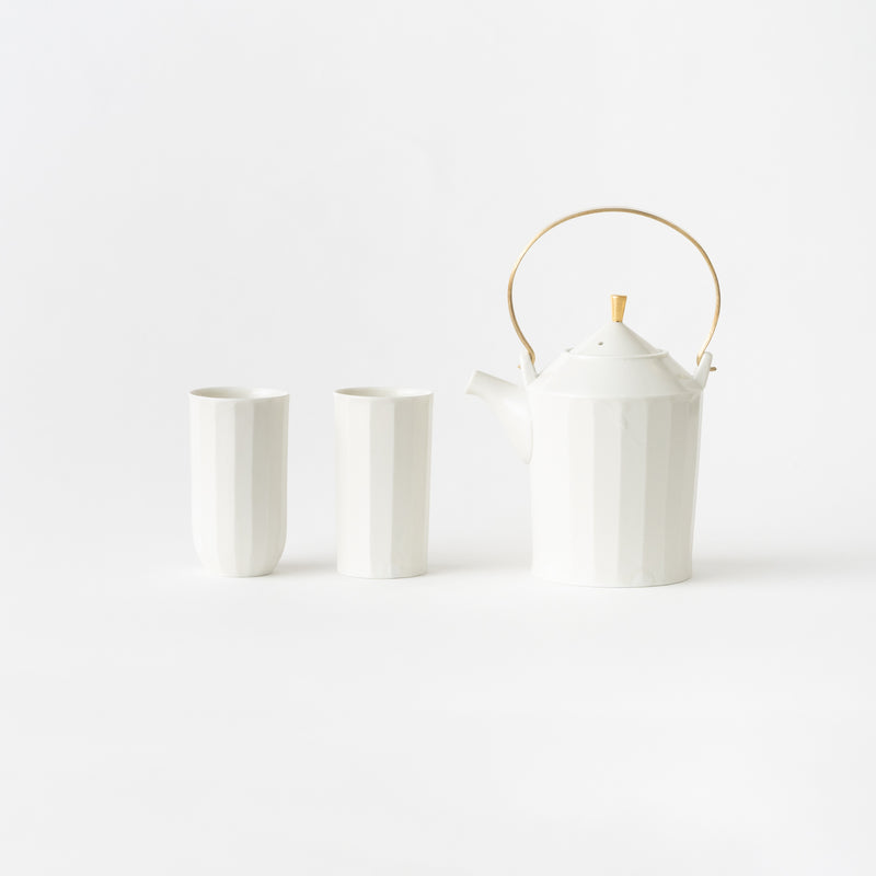 <tc>Tea Pot and Cups Set / Shinogi / White</tc>