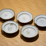 <tc>Taki Nakazato / Madara Karatsu Comb Marked Mukozuke Plate Set of 5</tc>