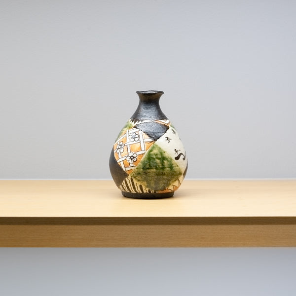 織部　おあずけ徳利 西岡悠 / 織部四彩徳利（一点物） – HULS GALLERY TOKYO | 現代工芸