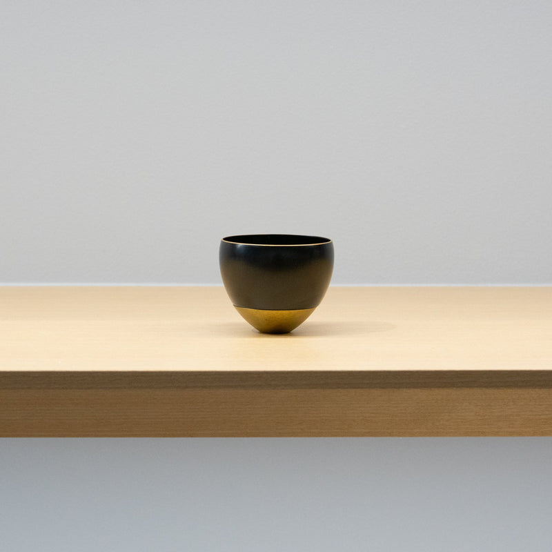 Guinomi Sake Cup / Short / DON/ Kurourushi (Mellow Gold) - HULS Gallery Tokyo